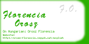 florencia orosz business card